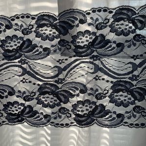 Navy blue lace table runners